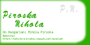 piroska mihola business card